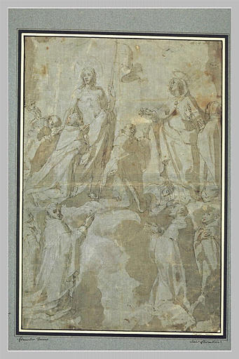 Le Christ apparaissant à des saints dominicains