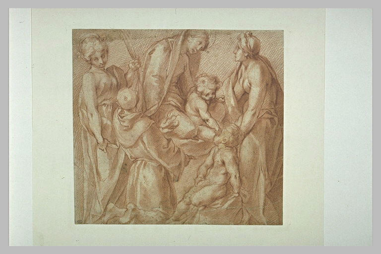 La Vierge et l'Enfant, le petit saint Jean et d'autres saints