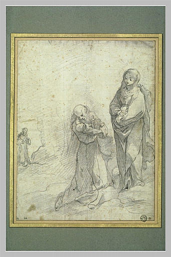 Saint François tenant l'Enfant devant la Vierge et un saint religieux