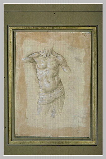 Buste d'homme à demi-nu, sans la tête