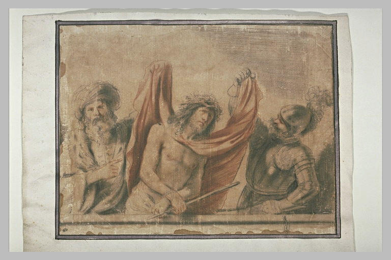 Pilate et un soldat présente le Christ au peuple