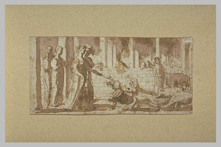 Circé transforme en animaux divers les compagnons d'Ulysse