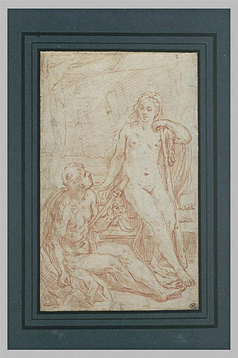 Hercule file le lin au pied de la reine Omphale