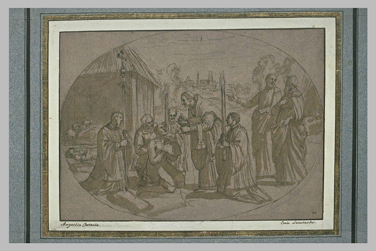 Saint Charles Borromée administrant le sacrement aux pestiférés