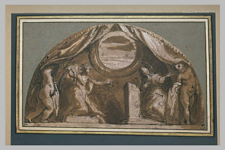 L'Annonciation, dans une lunette