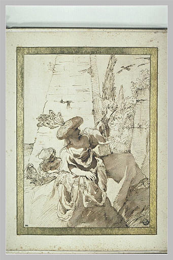 Bohémienne avec une fillette et une chouette