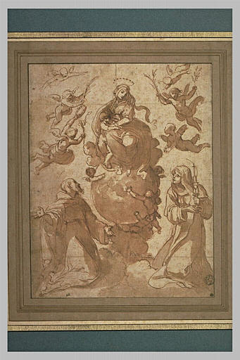 La Vierge et l'Enfant adorés par saint François et sainte Claire