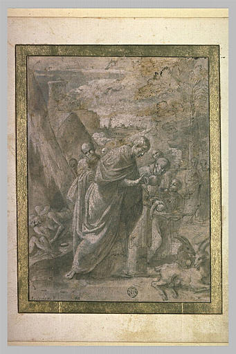 Saint Charles Borromée baptisant un nouveau-né