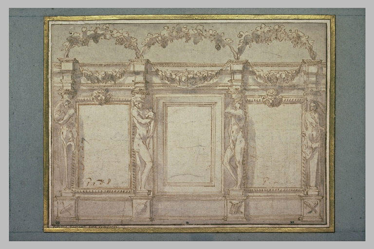 Projet de décor avec des atlantes