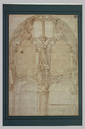 Etude pour le mur de la tribune du Duomo de Piacenza