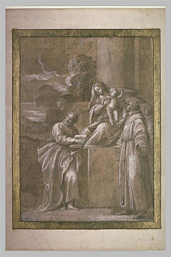 La Vierge à l'Enfant adorés par saint Joseph et saint François d'Assise