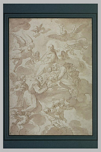 Saint Joseph confiant l'Enfant Jésus à saint François d'Assise