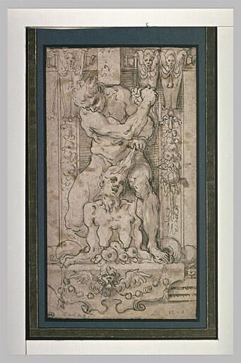 Atlante assis sur une harpie