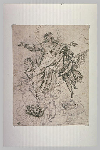 La Vierge portée par des anges