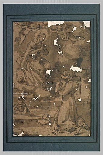 Saint François tenant l'Enfant devant la Vierge