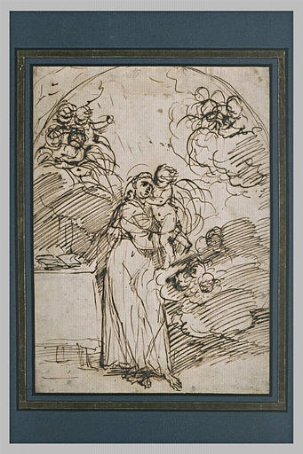 Saint Antoine de Padoue tenant l'Enfant Jésus dans ses bras