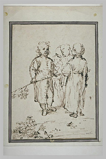 Quatre enfants debout