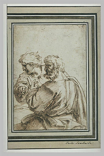 Deux hommes en buste de profil