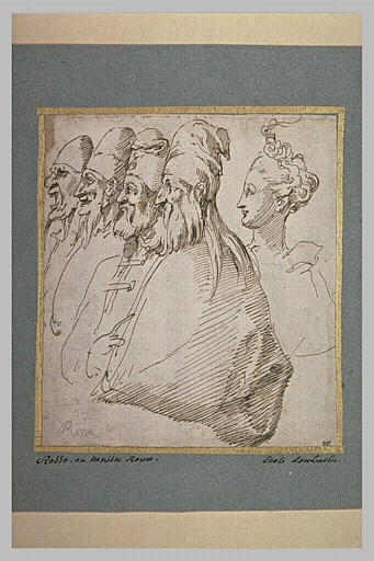 Cinq profils caricaturaux
