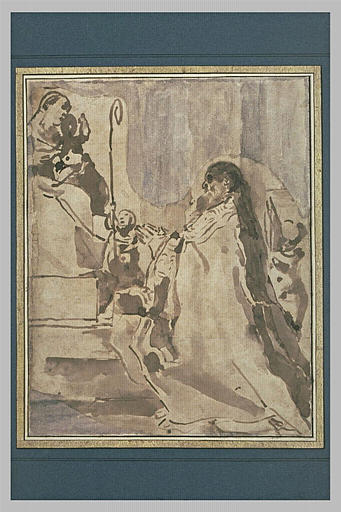 Saint Raymond de Peynafort priant la Vierge à l'Enfant