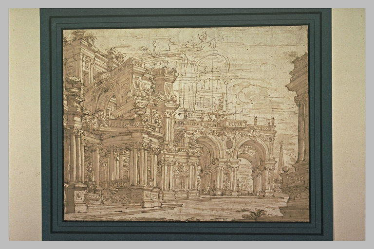 Projet de galerie pour un palais, étude pour un décor
