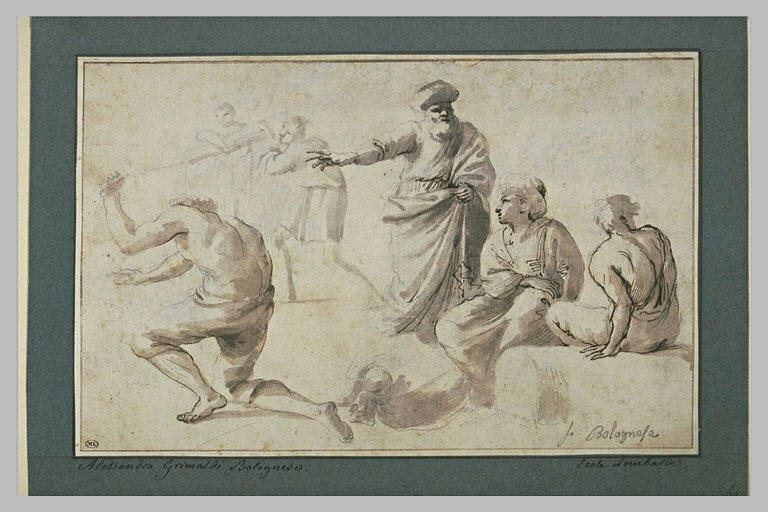 Différents personnages, dans diverses positions