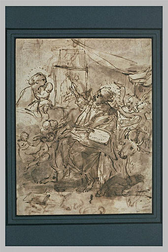 Saint Luc faisant le portrait de la Vierge et de l'Enfant
