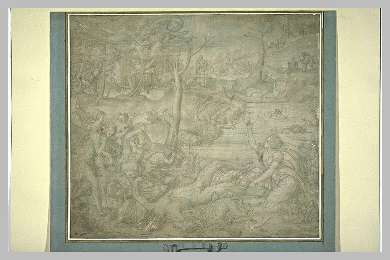 Fable de Diane et Orion : Diane montre le corps d'Orion à Jupiter