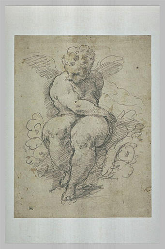 Putto assis
