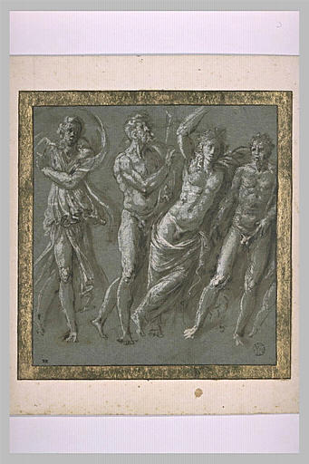 Quatre personnages, d'après un bas-relief antique
