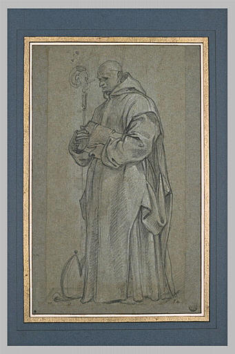 Saint Bruno, une crosse dans la main droite