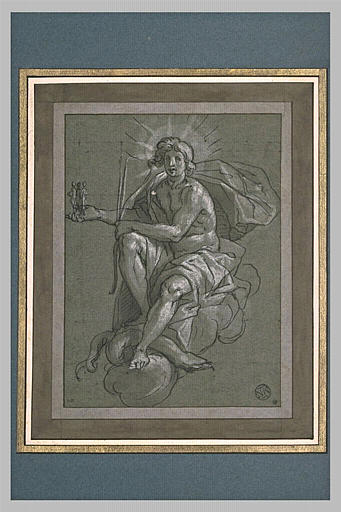 Apollon tenant les trois Grâces dans la main droite