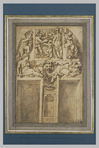 Etude pour une décoration architecturale au-dessus de deux portes