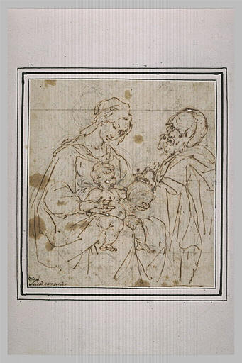 Sainte Famille, avec la Vierge tendant à l'Enfant le Globe du monde