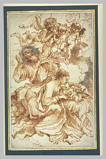 La Sainte Famille aux anges