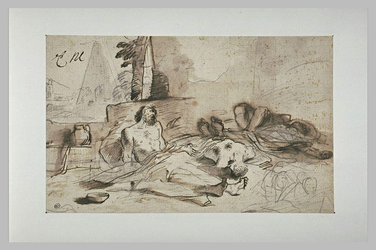 Hommes allongés sur le sol