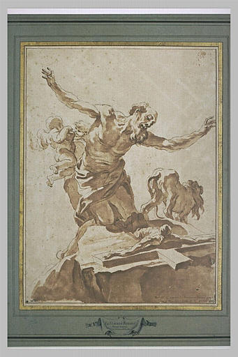 Saint Jérôme à genoux devant un crucifix