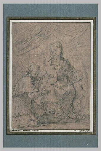 Vierge à l'Enfant et le petit saint Jean adorés par saint Charles Borromée