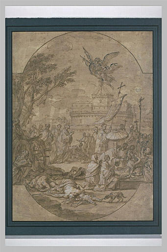 Saint Grégoire portant la communion aux pestiférés