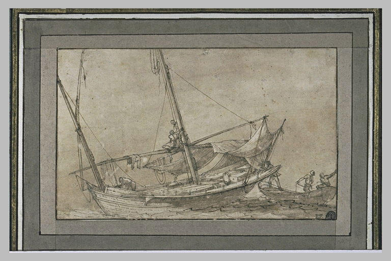 Deux barques en mer