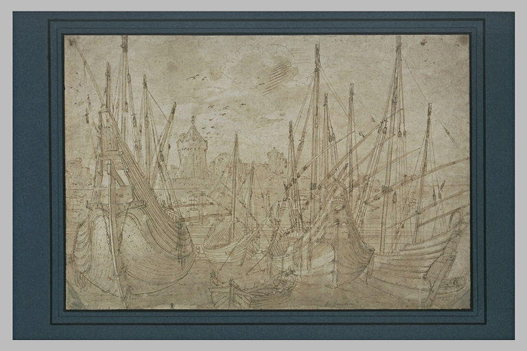 Plusieurs vaisseaux dans un port