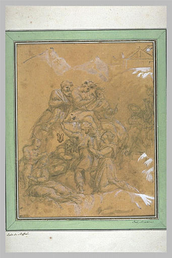 Groupe d'hommes et de femmes étudiant les beaux-arts
