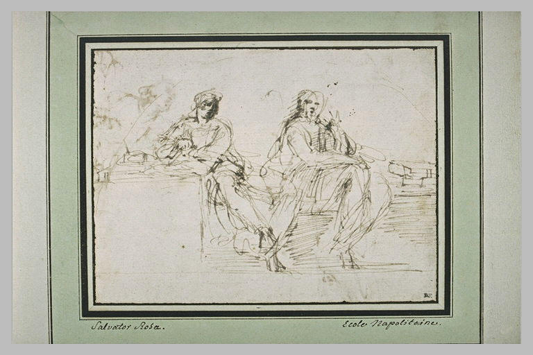 Deux philosophes assis, conversant