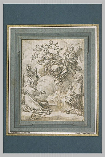 Apparition de la Vierge à l'Enfant à des saints