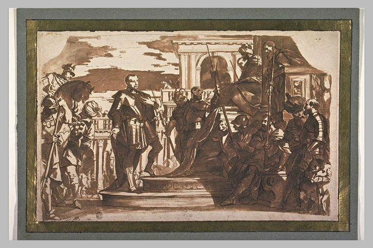 Saint Sébastien devant Dioclétien