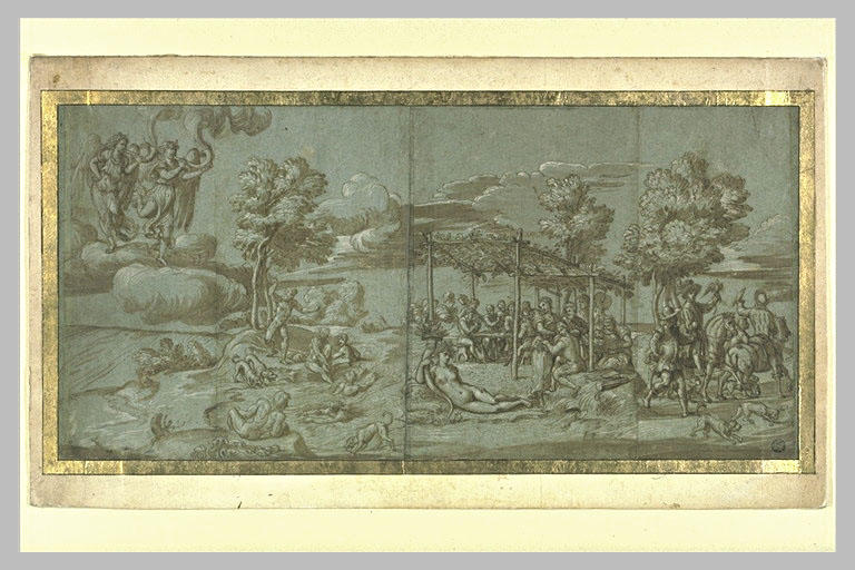 Réunion champêtre et départ à la chasse au faucon