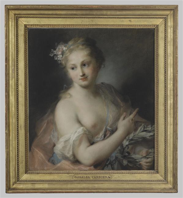 Jeune fille tenant une couronne de laurier, nymphe de la suite d'Apollon
