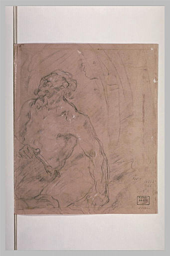 Torse de veillard assis demi nu