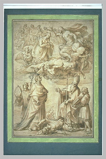 Le Couronnement de la Vierge avec saint Charles Borromée et saint Ubald