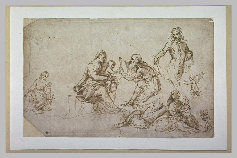 Plusieurs Vierge à l'Enfant, Sainte Famille, David tenant la tête de Goliath
